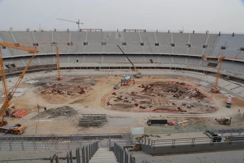 تأخر في الأشغال بملعب طنجة الكبير يقلق المسؤولين بعد زيارة الوالي
